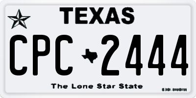 TX license plate CPC2444