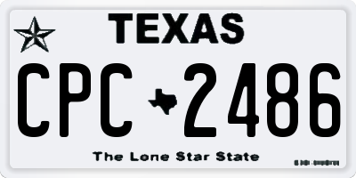 TX license plate CPC2486