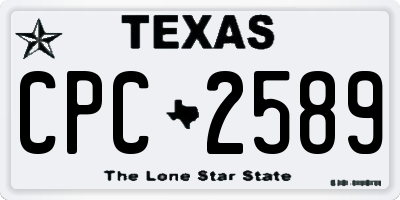 TX license plate CPC2589