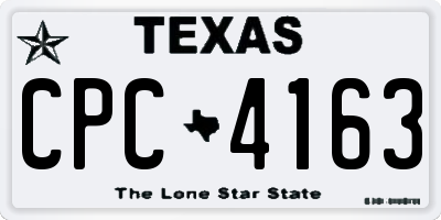 TX license plate CPC4163
