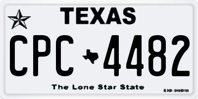 TX license plate CPC4482