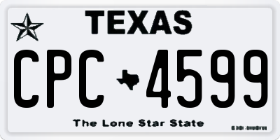 TX license plate CPC4599