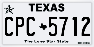 TX license plate CPC5712