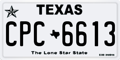 TX license plate CPC6613