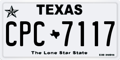 TX license plate CPC7117