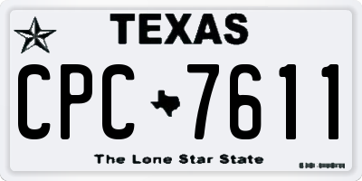 TX license plate CPC7611