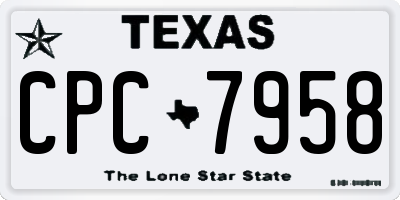 TX license plate CPC7958