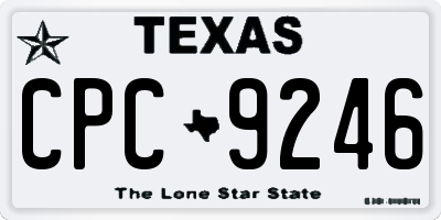 TX license plate CPC9246