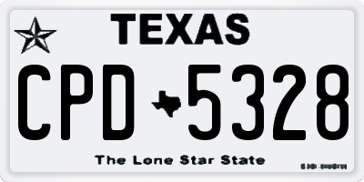 TX license plate CPD5328