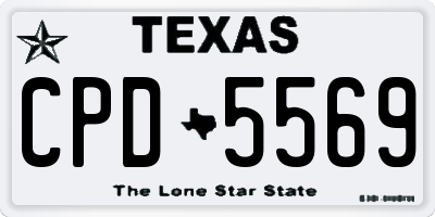 TX license plate CPD5569