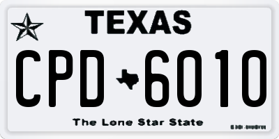 TX license plate CPD6010