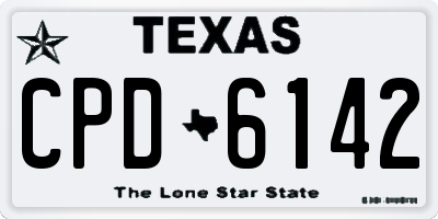 TX license plate CPD6142