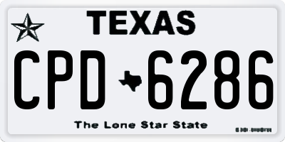 TX license plate CPD6286