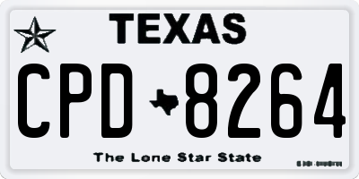 TX license plate CPD8264