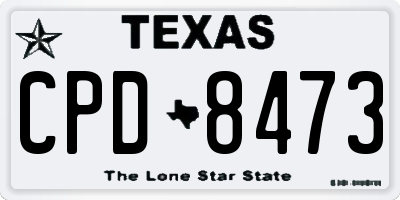 TX license plate CPD8473
