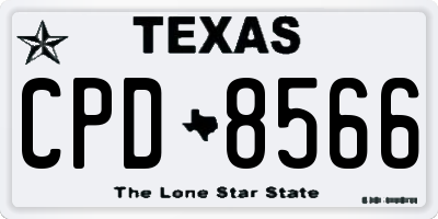 TX license plate CPD8566