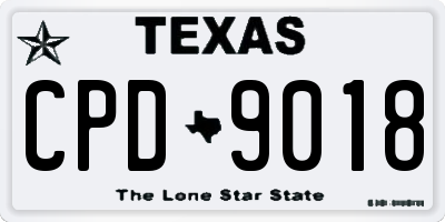 TX license plate CPD9018