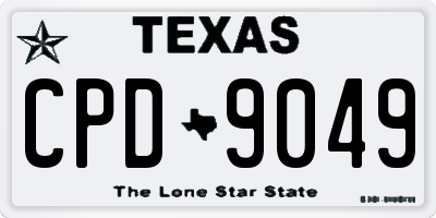 TX license plate CPD9049