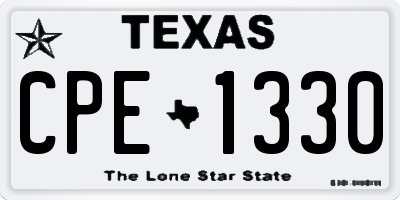 TX license plate CPE1330