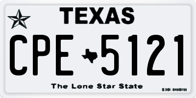 TX license plate CPE5121