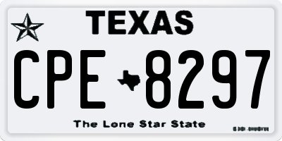 TX license plate CPE8297