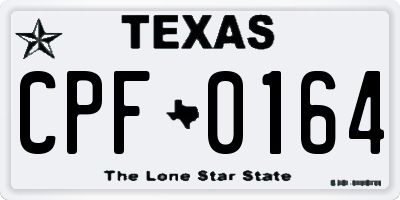 TX license plate CPF0164