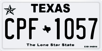 TX license plate CPF1057