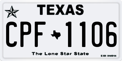 TX license plate CPF1106