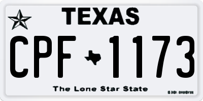 TX license plate CPF1173