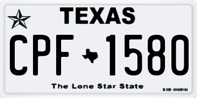 TX license plate CPF1580