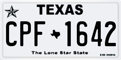 TX license plate CPF1642