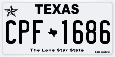 TX license plate CPF1686
