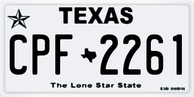 TX license plate CPF2261
