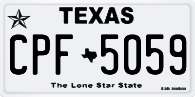 TX license plate CPF5059