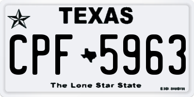 TX license plate CPF5963