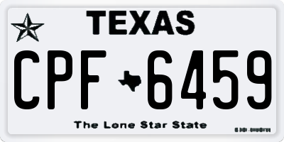 TX license plate CPF6459