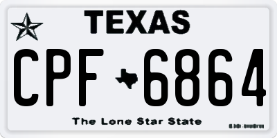 TX license plate CPF6864