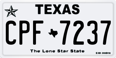 TX license plate CPF7237
