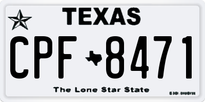 TX license plate CPF8471