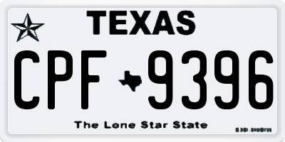 TX license plate CPF9396