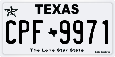 TX license plate CPF9971