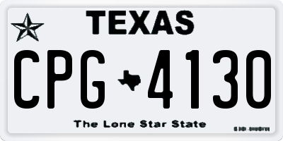 TX license plate CPG4130
