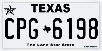 TX license plate CPG6198