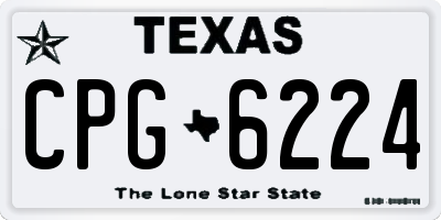TX license plate CPG6224