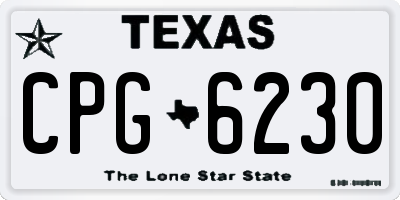 TX license plate CPG6230