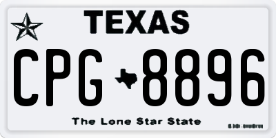 TX license plate CPG8896