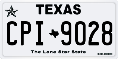 TX license plate CPI9028
