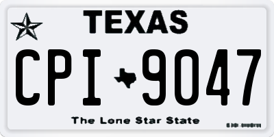 TX license plate CPI9047