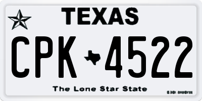 TX license plate CPK4522