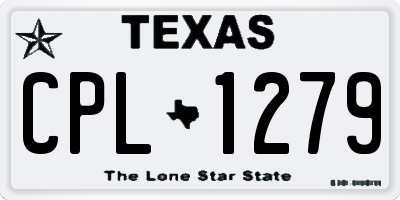 TX license plate CPL1279